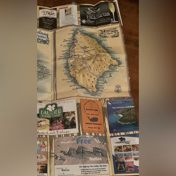 Seychelles Tourist souvenir antique style pocket map booklet - Picture 7 of 12